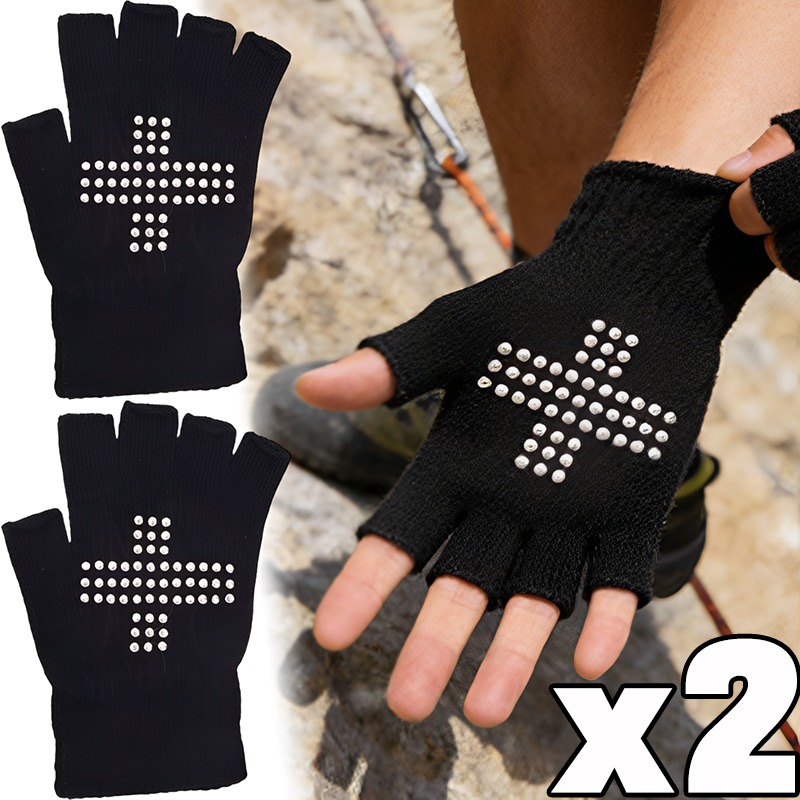 Crossfit Gear Men - Half Finger Gloves Stretchy Lightweight Arm