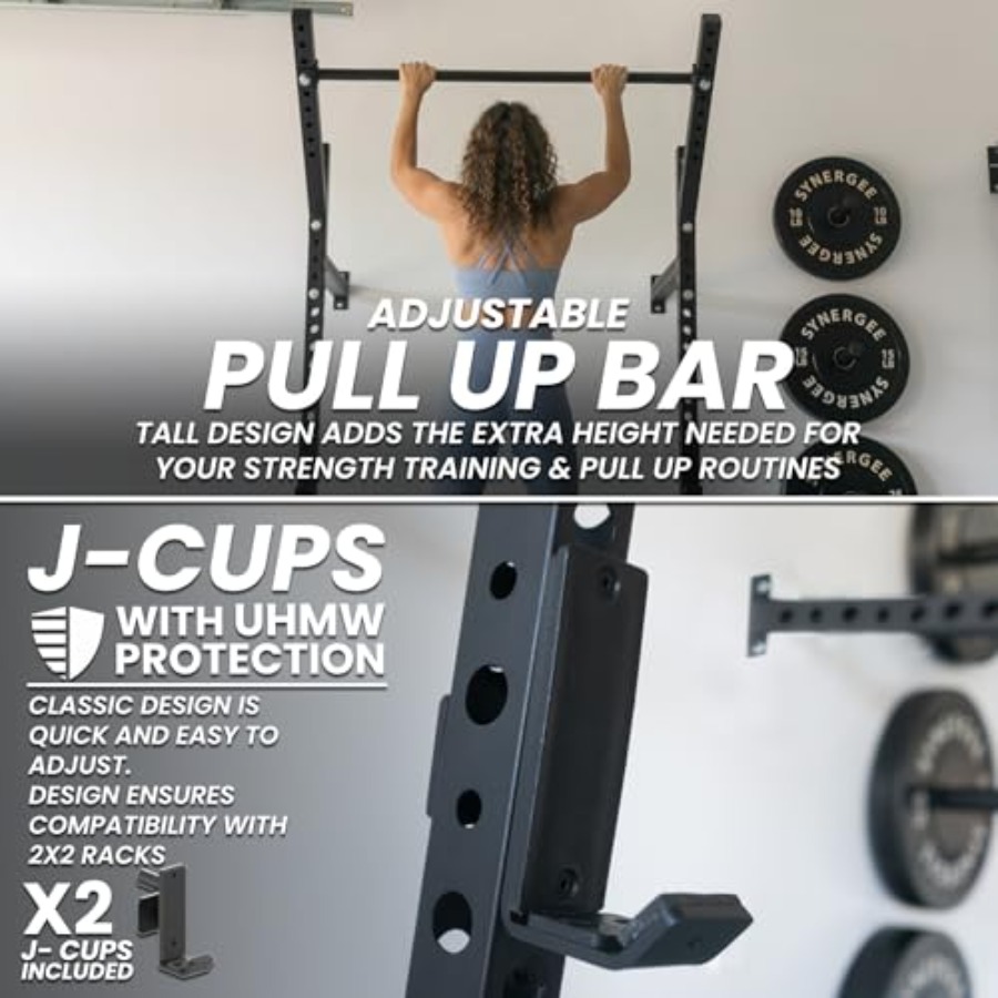 Wall Mounted Squat Rack for ho - Pull Up Bar Grip recensie en prijs